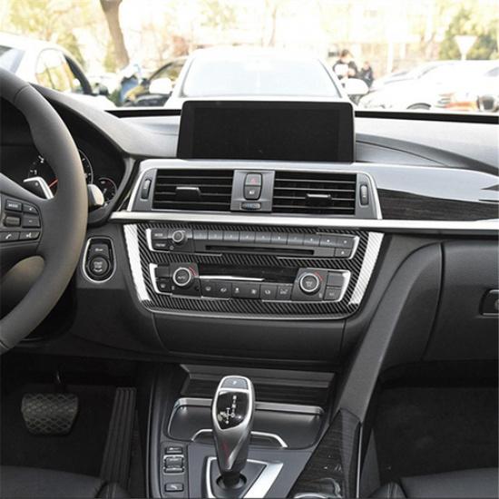ABS Carbon Fiber Air Condition CD Panel Decor Cover Sticker For BMW 3 4 13-18