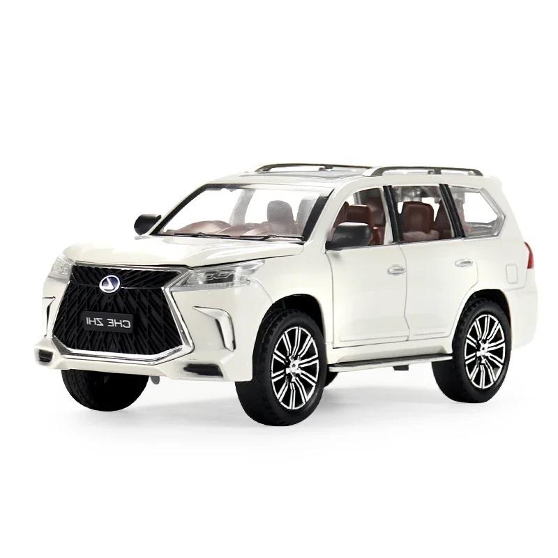 1/24 Lexus LX570 литой игрушечный автомобиль с инерционным механизмом, литой металлический игрушечный автомобиль со звуком и светом, 6 открытых дверей для детей, подарок, бесплатная доставка