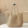 Premium Raffia Woven Bag Handmade Shoulder Straw Bag Large Capacity Tote Bag Seaside Vacation Beach Women's Bag
