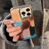 Арт Контрастная Цветовая Склейка Чехол для Мобильного Телефона Apple 16 14promax Кожаный 15 Подходит для IPhone 13 Гальванопокрытие 11 Продвинутый