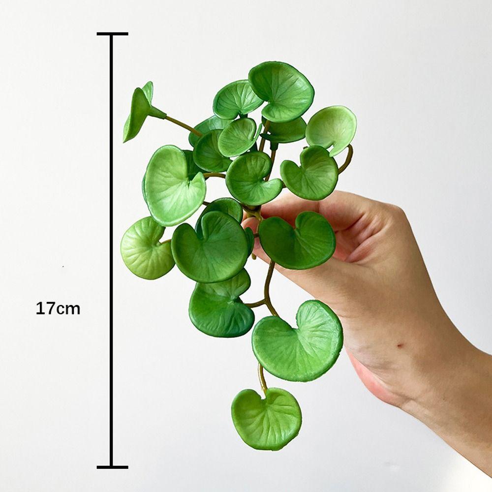 Handmade Artificial Copper Coin Grass Plants Soft Mini Bouquet Fake Ivy Leaf Leaves  Office