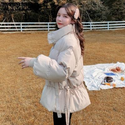 Хлопковая куртка женская Ins Hong Kong Wind короткая хлопковая куртка зимняя корейская свободная студенческая куртка зимняя теплая хлопковая одежда