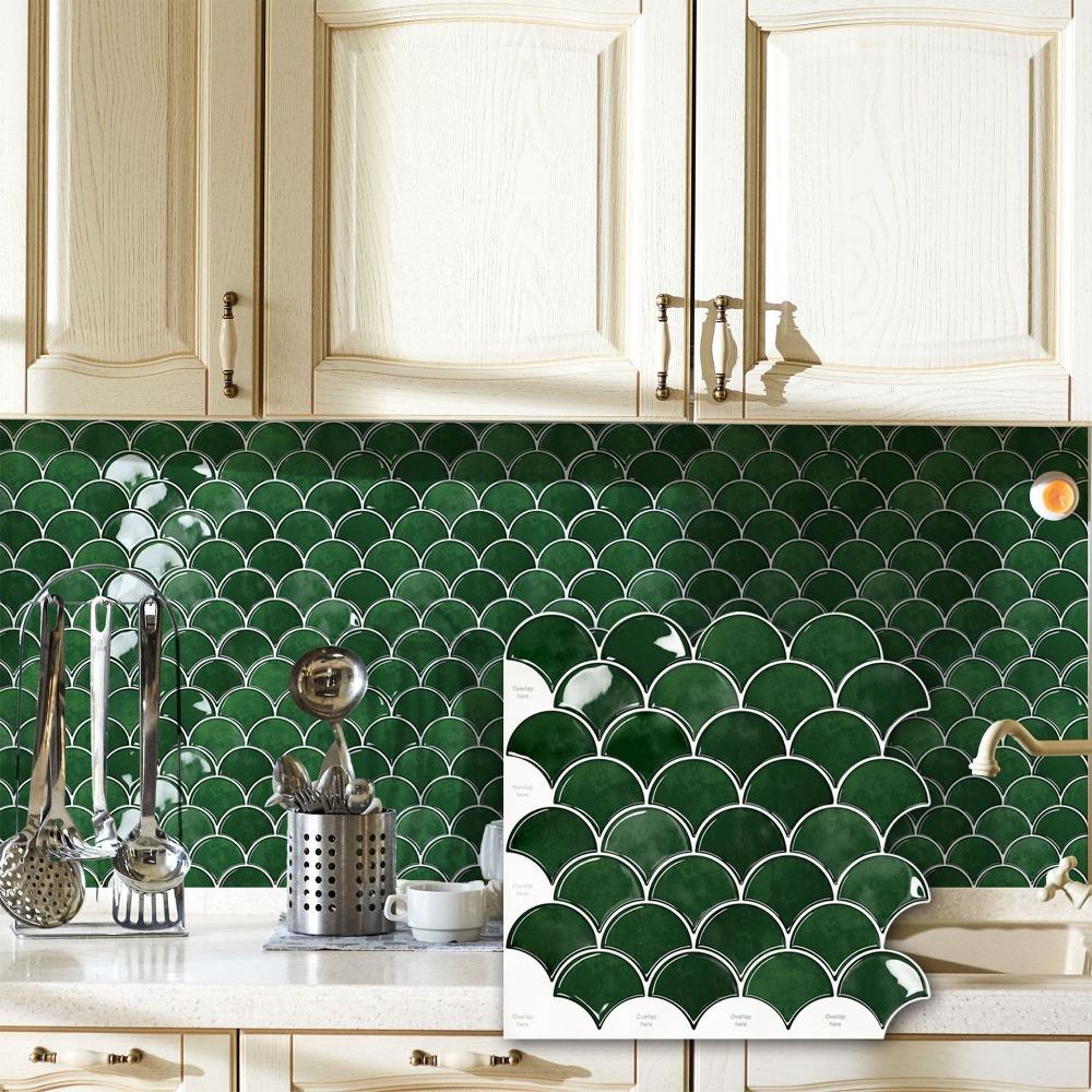 Self Adhesive Wall Stickers Waterproof Kitchen Backsplash New Imitation Wall Tiles  For Home Decor