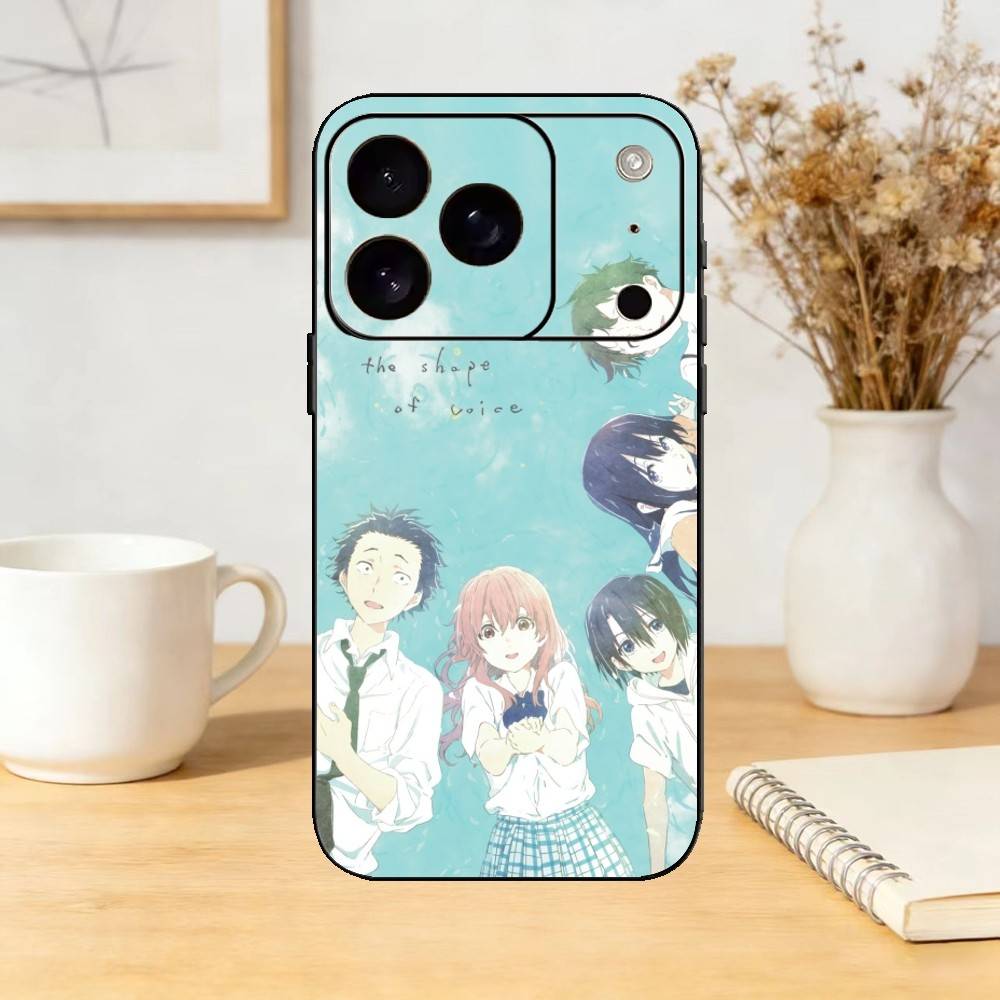 Чехол для телефона A Silent Voice Шоя Нисимия Силиконовый черный Мягкий Для IPhone 17,16,15,14,13,12,11,SE,Plus Pro Max