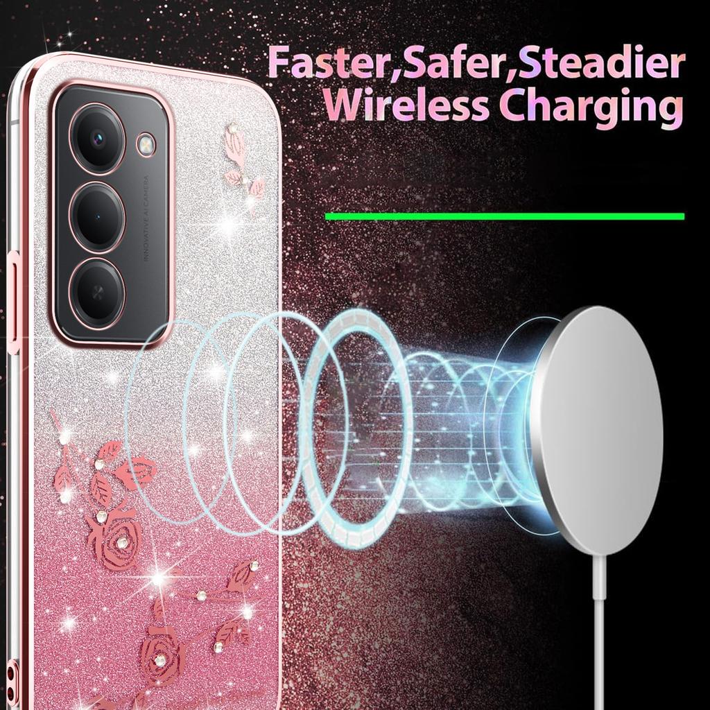 Для Xiaomi Redmi 15 4G (США) (171 мм) Чехол Цветок TPU Гибкий Градиентный Чехол для Телефона