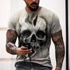 Men's Skull Graphic Prints Shirt T Shirt Tee Retro Shirts Short Sleeve T Shirt 3D Print Round Neck Shirt Vintage Designer Retro Street Daily Holiday