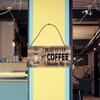 Sign Plaque Decorative Smooth Edge Wooden Coffee Elements Door Pendant for Cafe Shop
