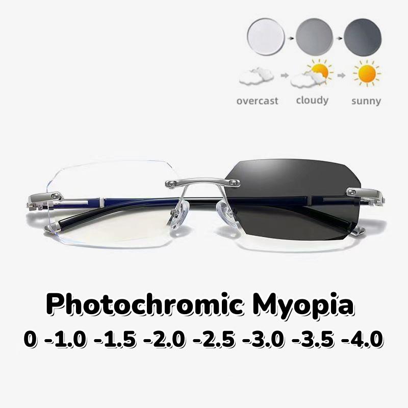 Модные HD очки с защитой от синего света Унисекс Женские Новые трендовые очки с изменяющим цвет Женские Роскошные очки с бриллиантами Фотохромные очки для близорукости