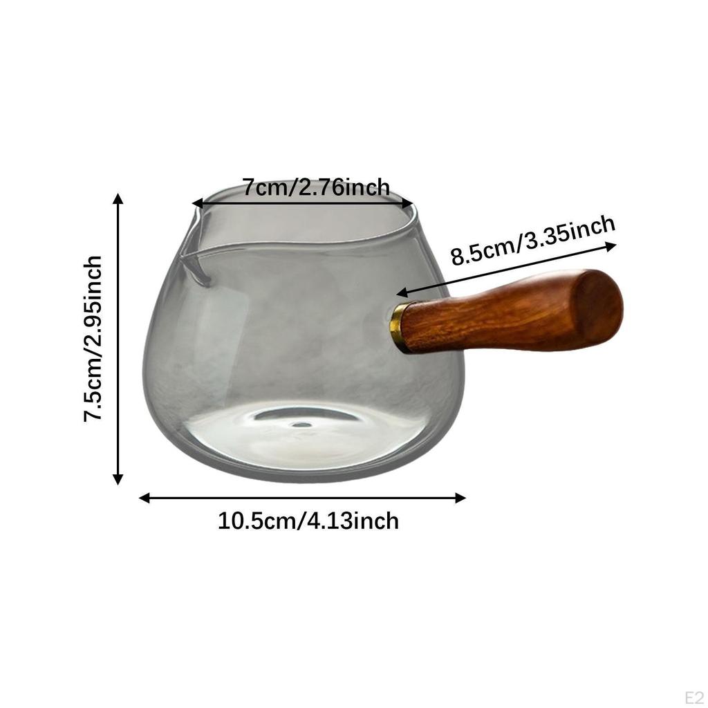 Стеклянная чашка для чая Gong Fu Чайник для молока и сливок Кувшин Простой в использовании Кувшин для