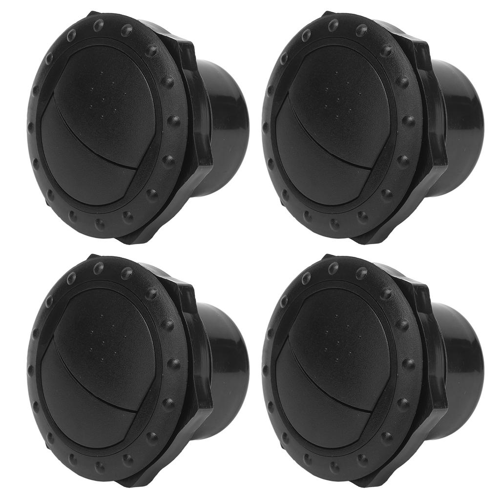 4PCS Dashboard Air Conditioning Outlet Deflector 60mm Hole Universal Knob Style Black for RVs Buses 