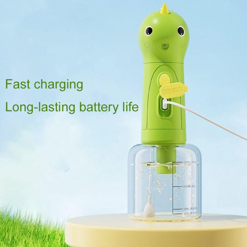 Rechargeable Dog Shampoo Dispenser Dinosaurs Shape Dog Shower Foamer Pet Cleaning