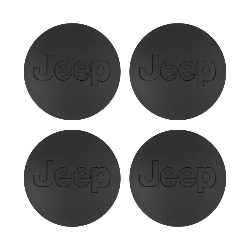 Для Jeep 4 шт. 55/63 мм Автомобильный значок Колпачок ступицы колеса Аксессуары для ступицы Для Jeep Grand Cherokee Wrangler JK Gladiator Compass Ren