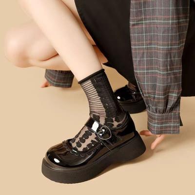Ретро большая голова и маленькие кожаные туфли женские осенние новые модели с юбками, туфли Мэри Джейн на платформе