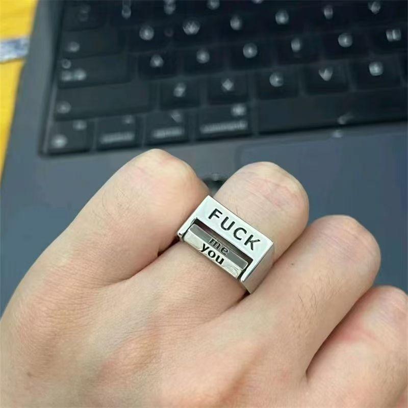 Противостоять всем кольцам, нишевый дизайн, любовные кольца, вращающиеся, трахнуть все регулируемые кольца настроения