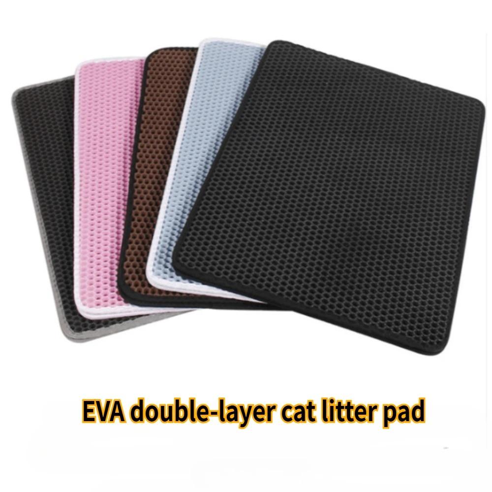 Cat Litter Mat Double Layer Nonslip Waterproof Pet Litter Wear Resistant Washable and Durable Honeycomb Structure Cat Litter Pad