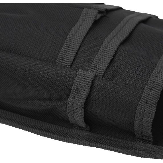 Сумка для инструментов на пояс, маленькая сумка для инструментов электрика с несколькими карманами, небольшой держатель для инструментов, сумка для инструментов (Черный край)