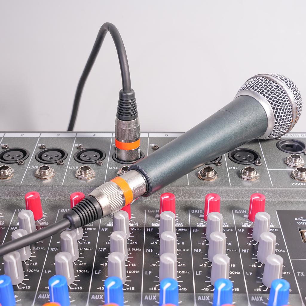 Набор кабелей XLR длиной 1,5 м, 10 шт., разноцветные круглые микрофонные кабели DMX, сценический световой кабель, 3-контактный разъем «папа-мама»