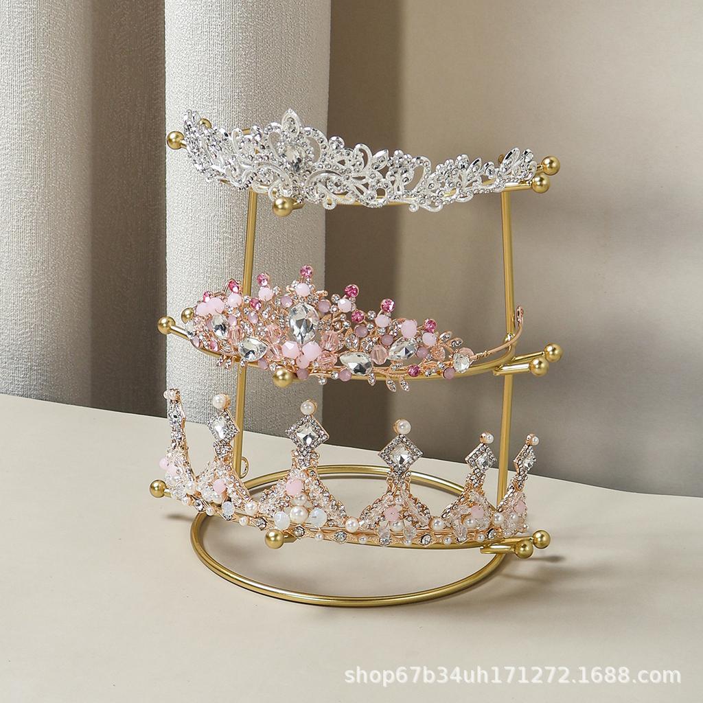 Подставка для украшений, Подставка для аксессуаров для волос «Корона королевы», Золотая подставка для головного убора