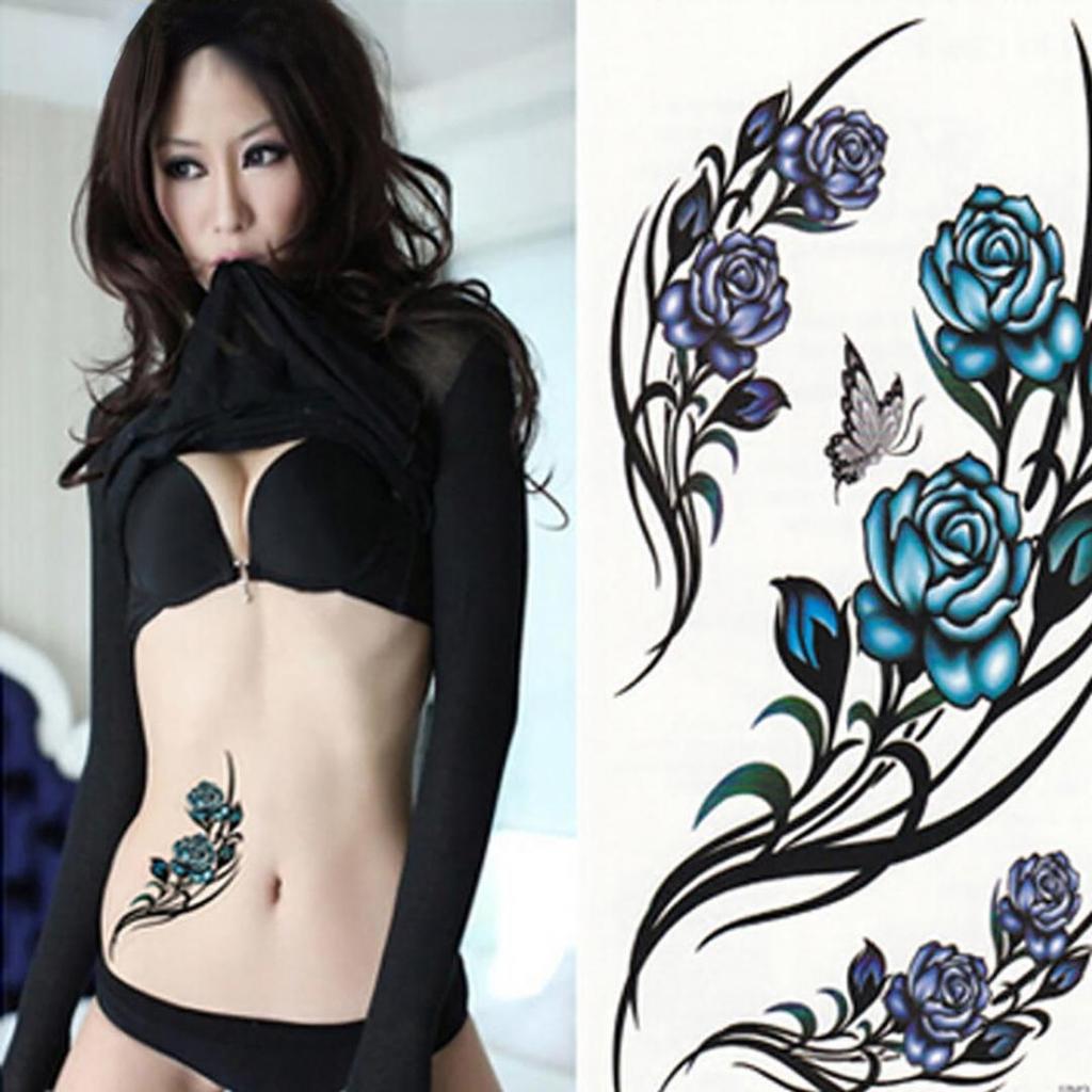 1 лист для женщин бабочка цветок рука нога татуировка наклейка временный боди-арт здоровье и красота