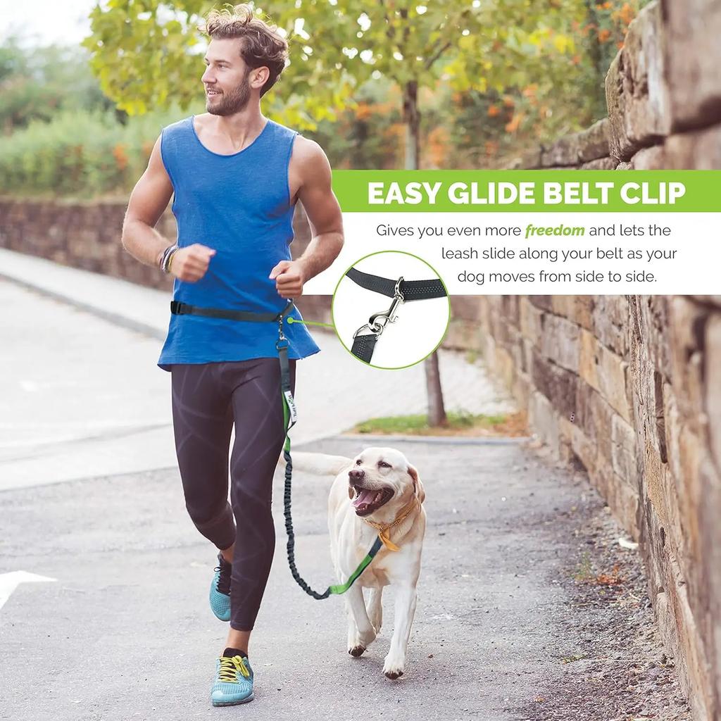 Регулируемый выдвижной поводок для собаки Многофункциональный спортивный трос для тяги Свободные руки для бега Светоотражающий дизайн банджи