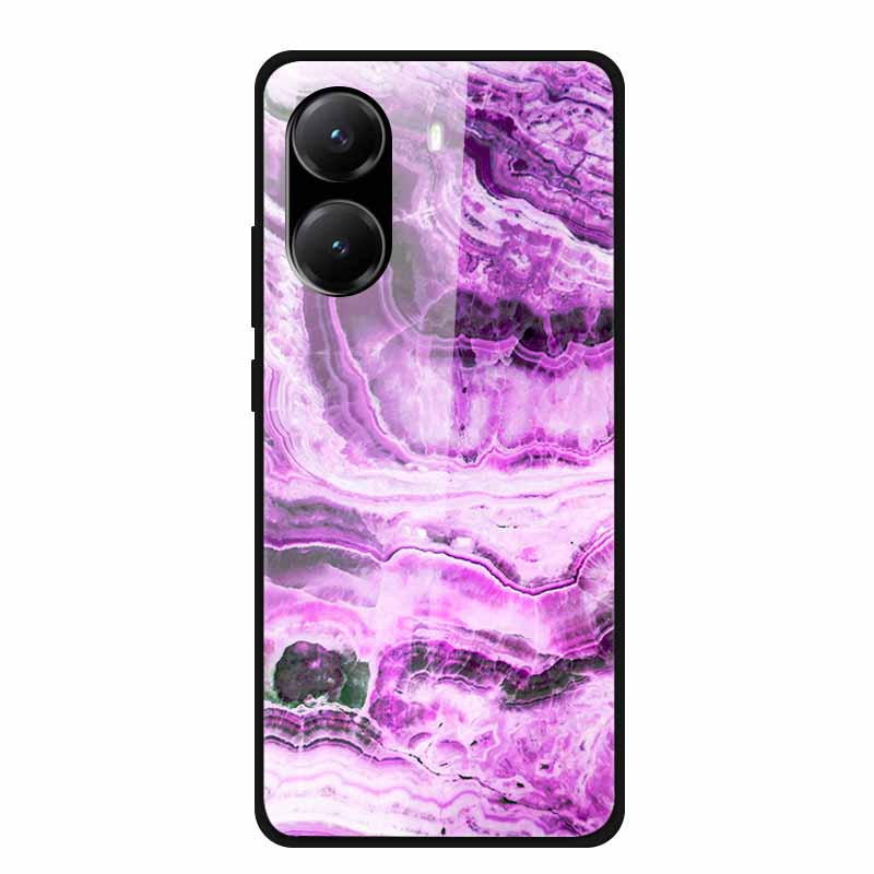 Закаленное Стекло Чехол для Poco X7 Pro Задняя Крышка ПК Жесткие Ударопрочные Чехлы для Xiaomi PocoX7 Pro Funda Мраморная Текстура Модный Coque