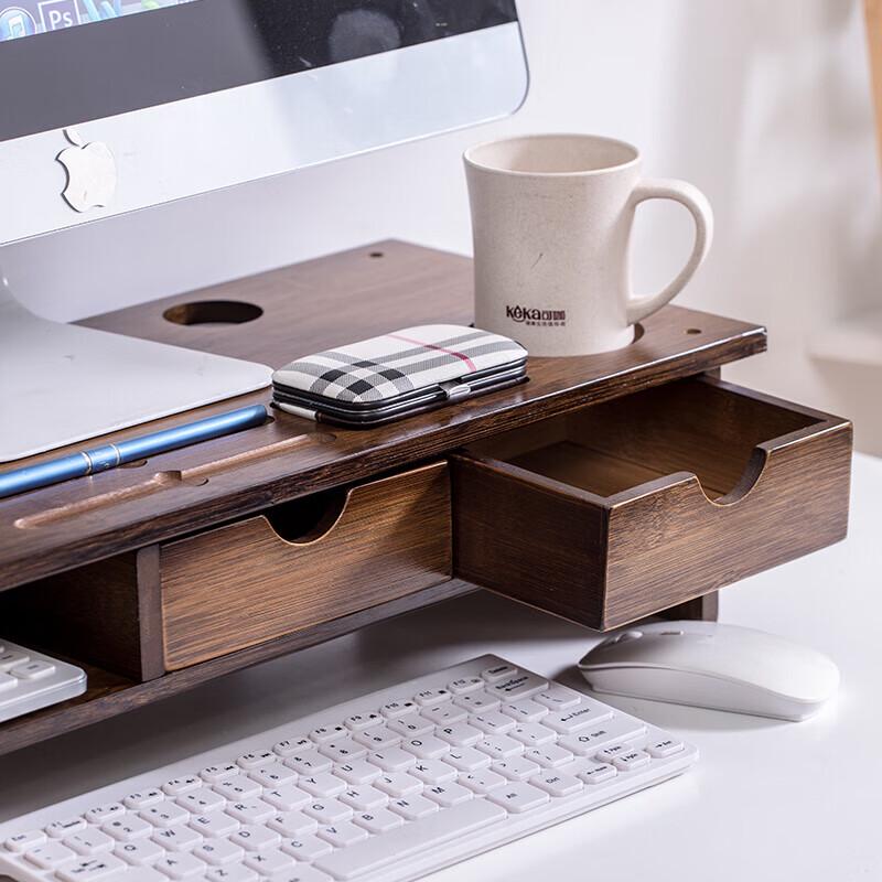 Подставка-органайзер для монитора с двойными ящиками