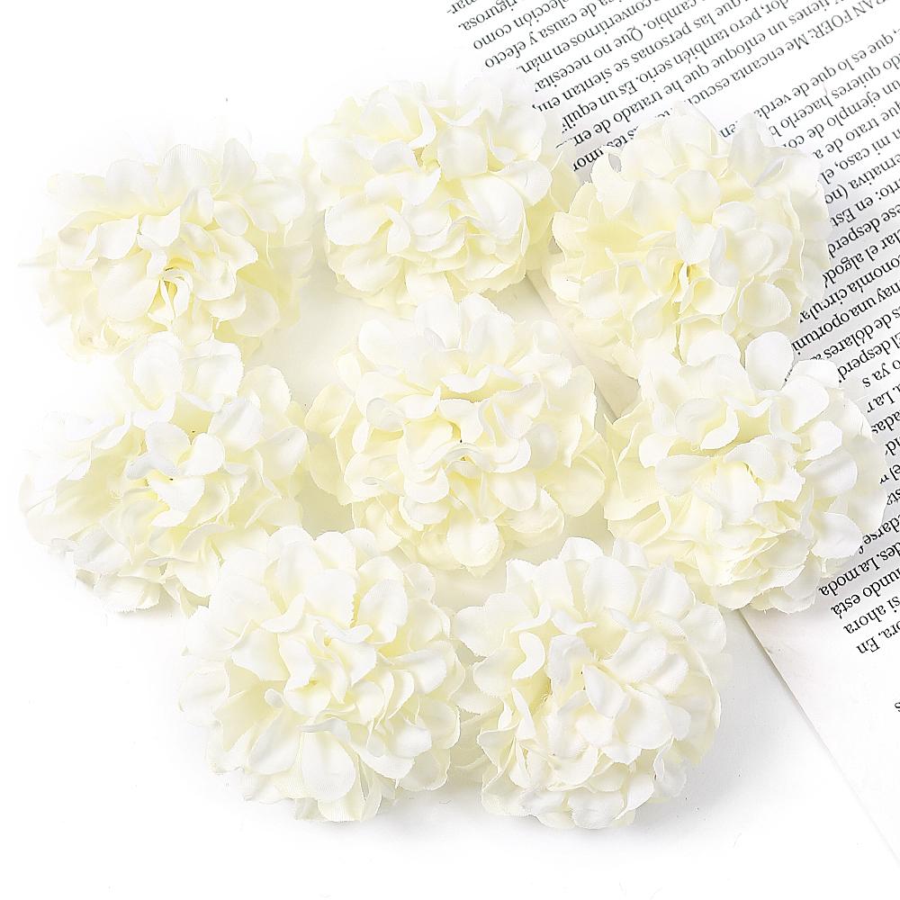 10/20/30Pcs Hydrangea Artificial Flowers Heads 4cm for Home Room Decor DIY Marriage Wreath Accessories Bride Wedding Decoration