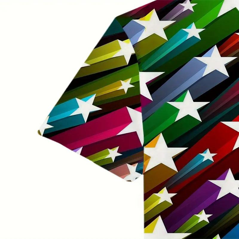 Мужская повседневная футболка с круглым вырезом и узором с необычной цифровой печатью. Модный короткий рукав. Подходит для повседневной носки летом.