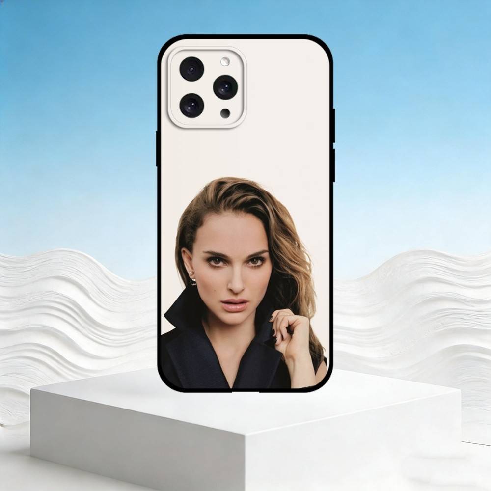 Чехол для телефона с Натали Портман Для iPhone 17,16,15,14,13,12,11 Plus,Pro Max,SE4 Мягкий силиконовый черный чехол