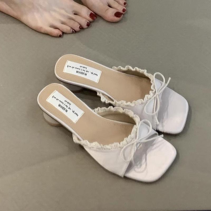 Модные туфли-лодочки женские Модная обувь для платья Элегантные дизайнерские босоножки на каблуке Женские летние 2025 Новые шлепанцы Роскошные Zapatillas De Mujer