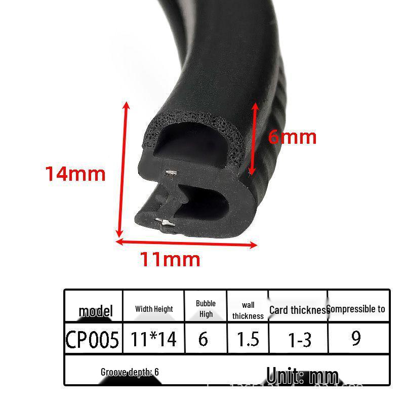 U-образные уплотнительные ленты из вспененной резины для шкафов и автомобильных дверей
