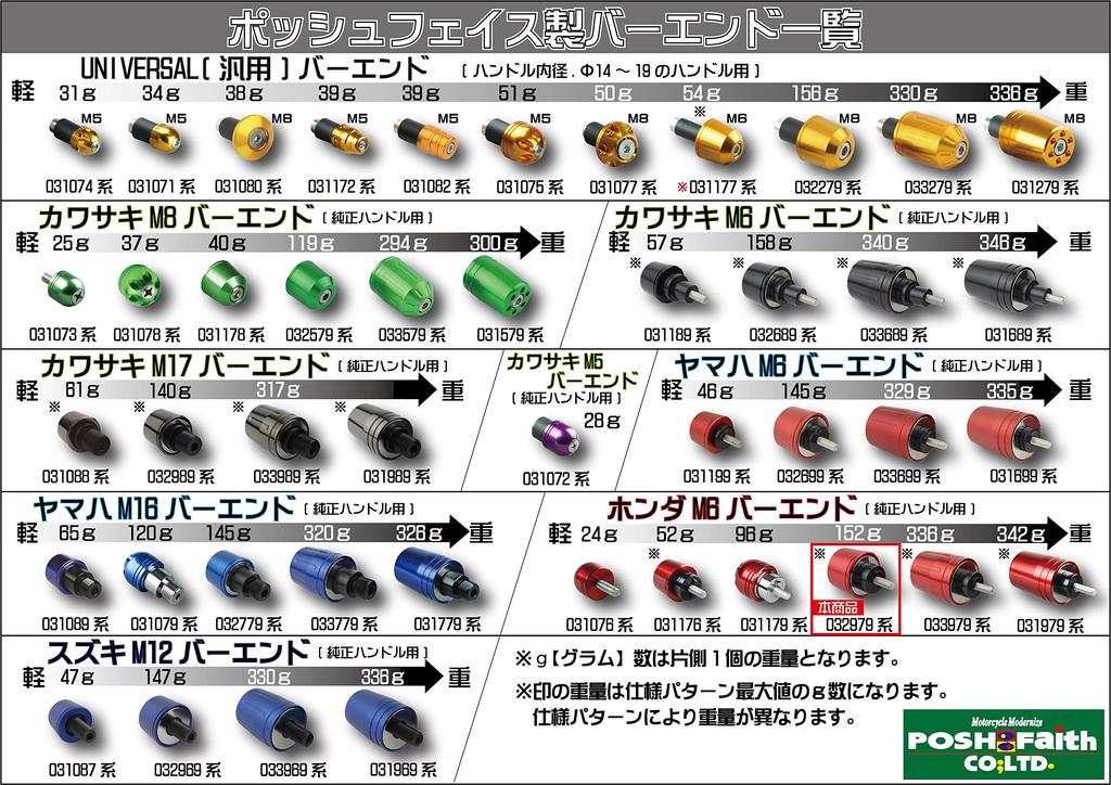 Товары для мотоциклов POSH FAITH Наконечник руля, средний вес, оригинальная ручка, тип M6 CT125 Hunter Cub Red Honda/Suzuki CB1300SF/SB и т. д.