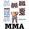 MMA UFC Muay Thai Kickboxing Boxing Zebra Black Orange Casual Shorts Gym Sport Unisex Men Women Workout Quick Dry Print Elastic High Waist Training