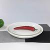 White Ceramic Round Deep Dinner Plate