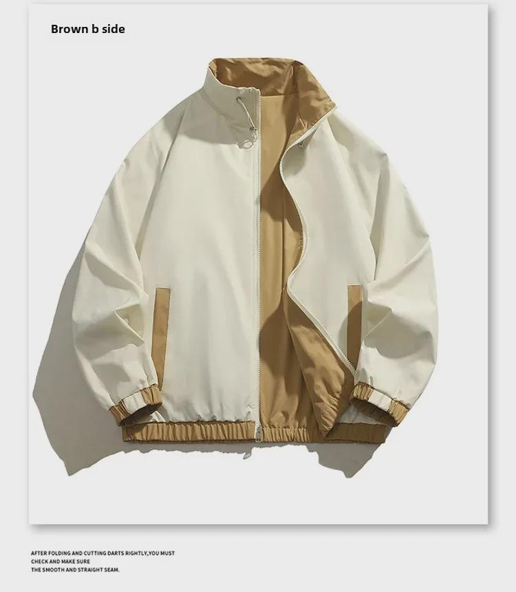 Мужская повседневная куртка с воротником-стойкой, осень 2024 г.