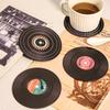 Подставка-салфетка из нержавеющей стали, модель ретро CD-виниловой пластинки, термоизоляция, противоскользящий коврик, подставка под кофейную чашку