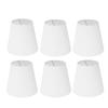 6Pcs White Fabric Lampshade Kit Modern Minimalist Lampshade for Candelabra Floor Table Chandelier
