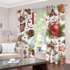 Рождественские печатные шторы Cortinas из 100% полиэстера для гостиной, спальни, затемняющие шторы, перфорированные кухонные аксессуары, защита от пыли