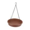 Bird Bath Hanging Bird Feeder Round Plastic Hanging Bird Feeder Tray Outdoor Bird Bath Tray Brown