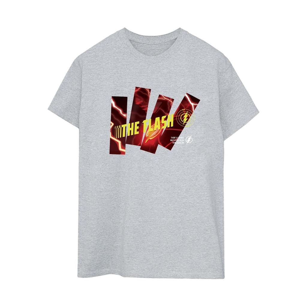 DC Comics Womens/Ladies The Flash Pillars Cotton Boyfriend T-Shirt