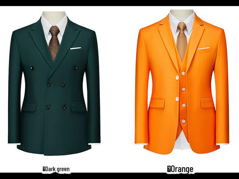 Мужской двубортный деловой костюм королевского синего цвета, состоящий из двух частей в британском стиле для официальных банкетов и вечерних мероприятий