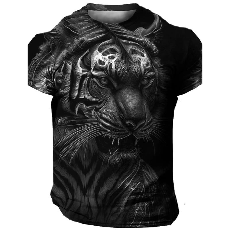 Пламя Животный Узор 3D Печать Модная мужская Спортивная Футболка с Коротким Рукавом Для Уличного Спорта Большие Размеры Мужская Рубашка Повседневная Индивидуальная Тренировка