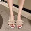 Fashion Slides Open Toe Sexy Shoes for Women Heeled Woman Slippers Pearl Sandals Low Price Designer Luxury Pvc New Fashion Original Shoe