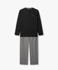 EMPORIO ARMANI UNDERWEAR Men'S Mixed Pattern Print Jersey Pajama Set_Black 0816139152