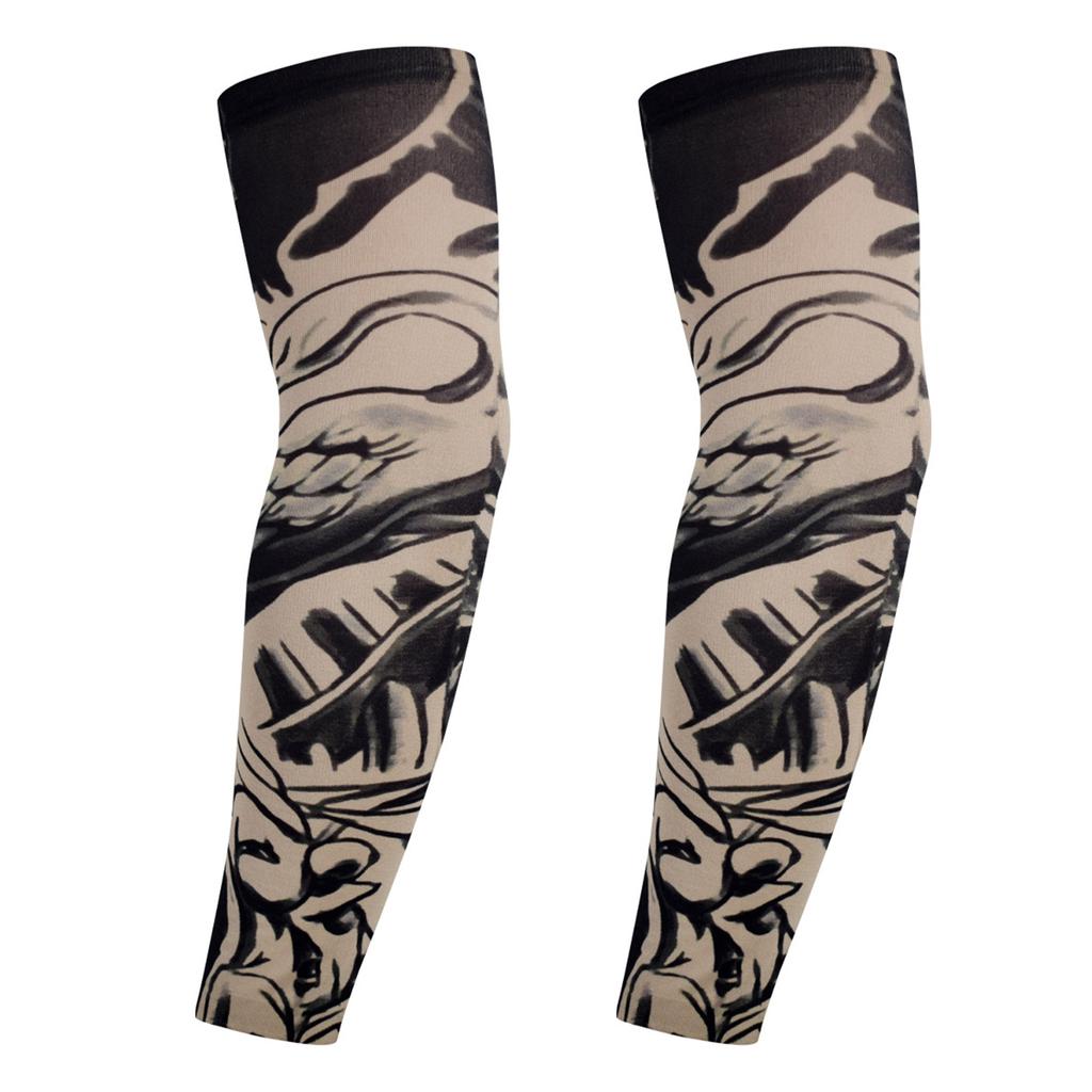Simulation Tattoo Arm Sleeves Sunproof Arm Covers for Outdoor Enthusiasts Sport Accessory Driving Cycling Arm Protectors