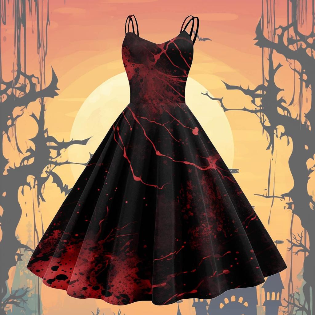 Женское модное сексуальное коктейльное платье без бретелек с принтом на Хэллоуин в стиле панк, винтажное платье.