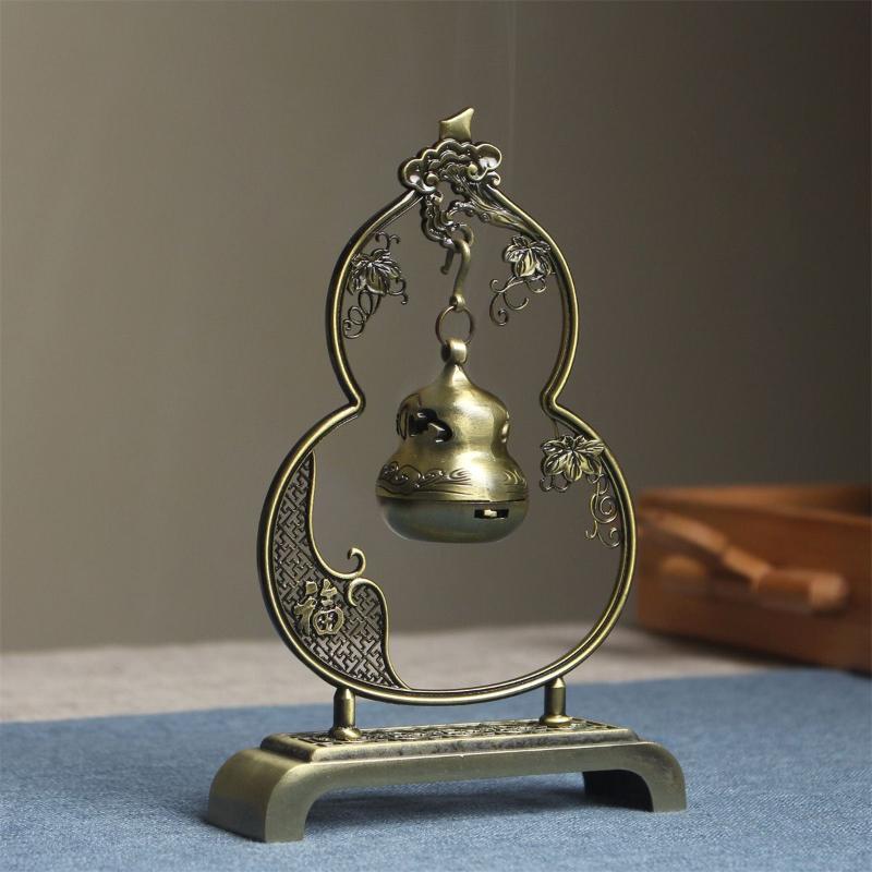 Креативная подвесная курильница для благовоний в форме лунной тыквы, латунная китайская курильница для благовоний, бытовые украшения из сандалового дерева для дома