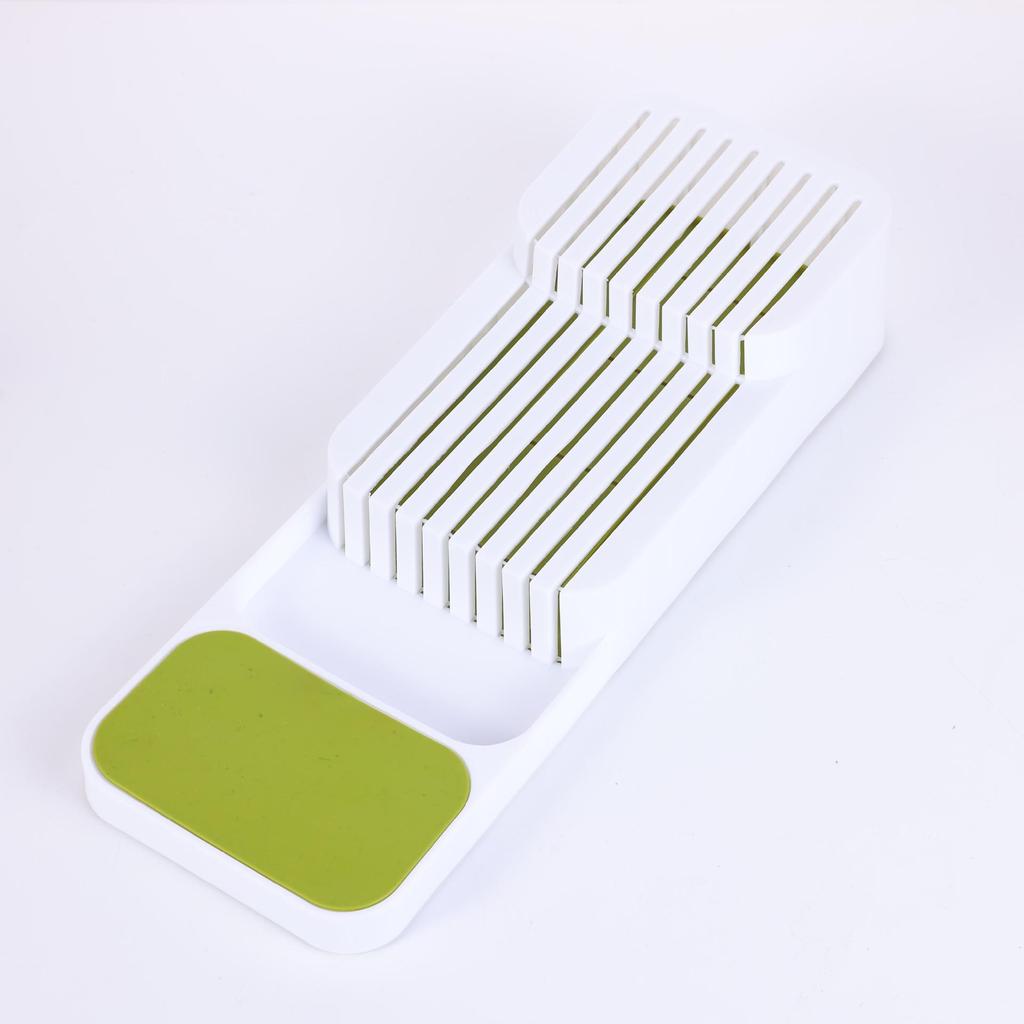 Держатель для ножей с вентилируемым дренажем и встроенной перегородкой, кухонный ящик для хранения