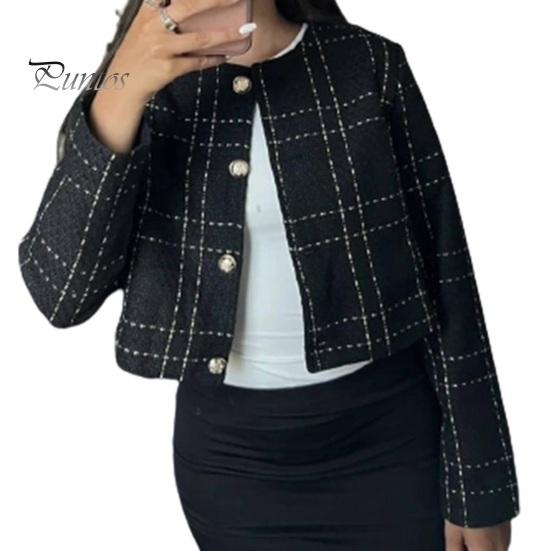 Женское пальто без воротника, однобортное, с длинными рукавами, короткое, в деловом стиле, куртка для поездок на работу, весна-осень, верхняя одежда