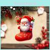 Santa Car Christmas Acrylic Pendants Cartoon Design Auto Festive Decoration